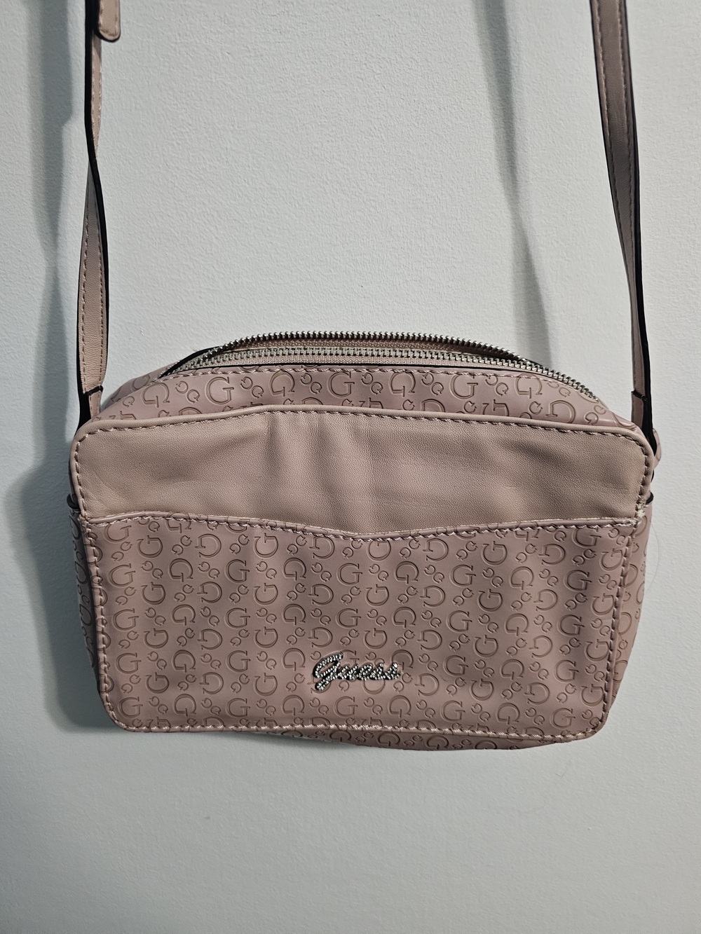 Guess Blush Pink Logo Crossbody Bag